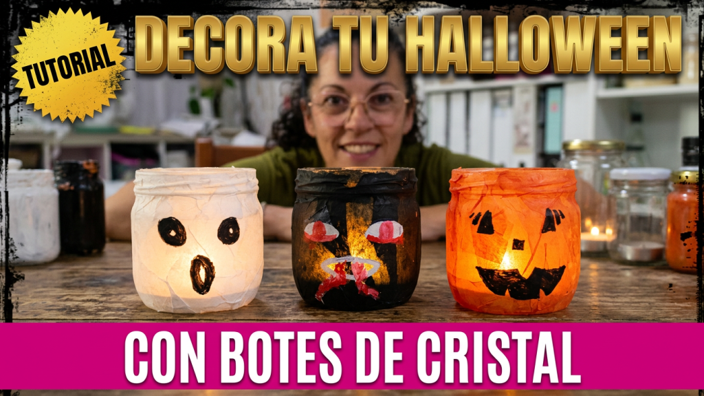 portavelas faciles para halloween