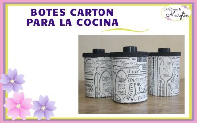 BOTES PARA LA COCINA CON TECNICA DECOUPAGE IMPERMEABILIZADOS
