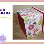 caja decorada con decoupage y collage estilo vintage