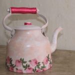 lechera decorada con decoupage