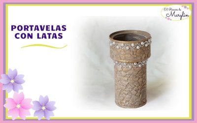 Como hacer un candelabro o portavelas con latas en 5 minutos. Facil y Rapido