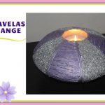 portavelas de papel mache