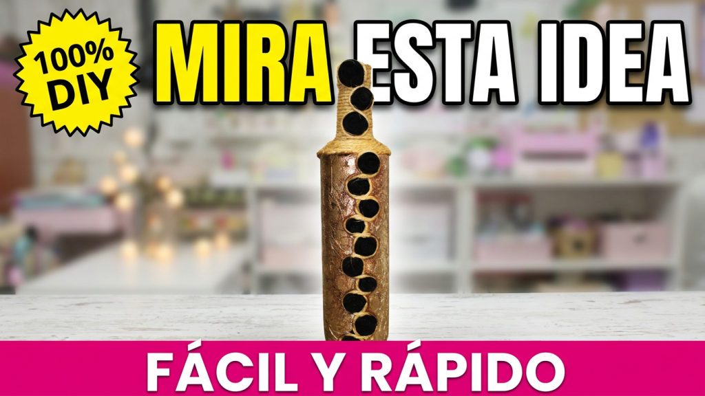 botella decorada con trapillo y cuerda