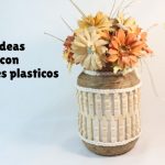 florero con envase de plastico
