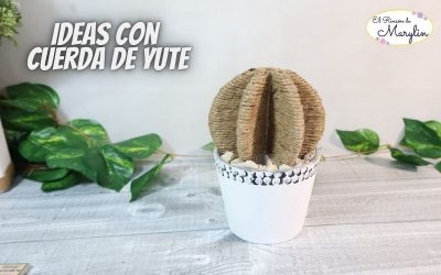 Como hacer un cactus con de cuerda yute