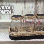 como organizar la cocina con material reciclado.