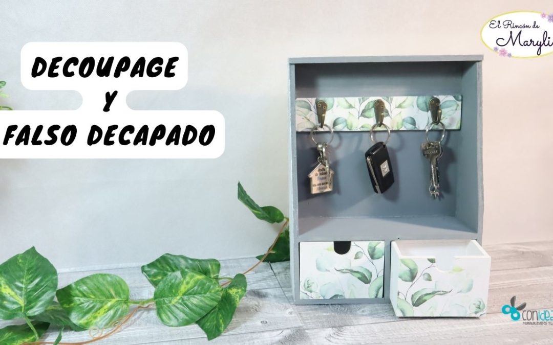 organizador de llaves madera