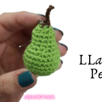 llavero pera crochet