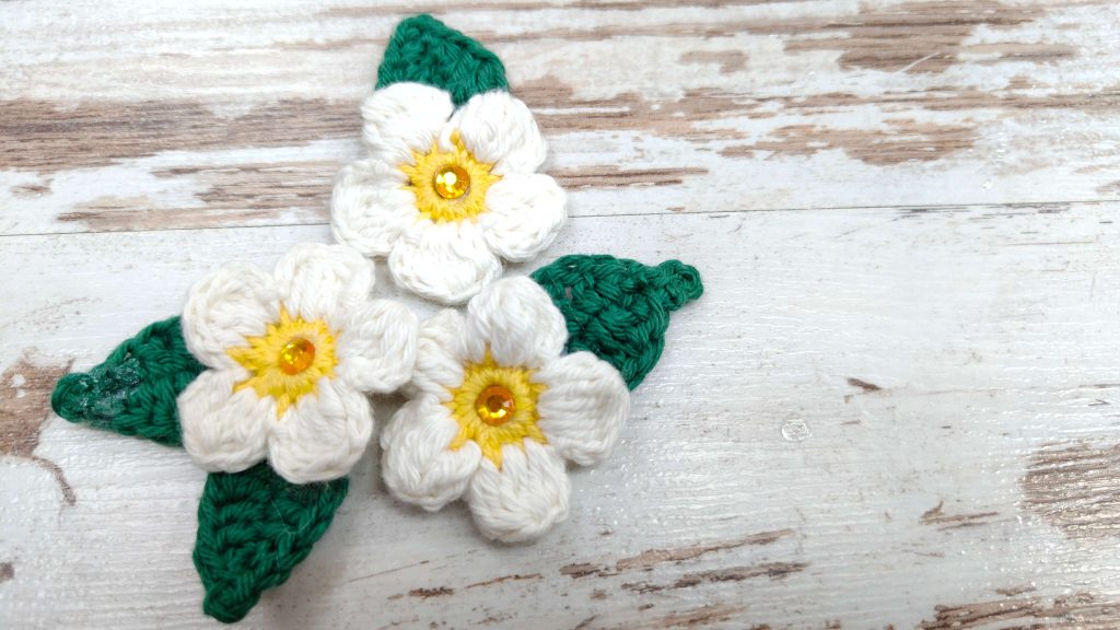 flor a crochet en punto piña