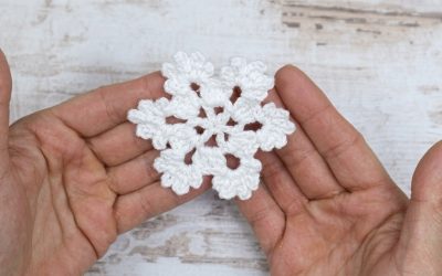 Copo de nieve a crochet: Patrón paso a paso fácil